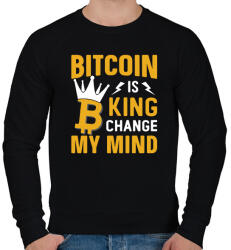 printfashion BITCOIN 4EVER 4 - Férfi pulóver - Fekete (6002077)