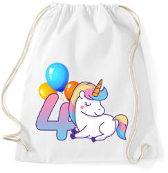 printfashion Unikornis szülinap! - Sportzsák, Tornazsák - Fehér (2874274)