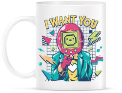 printfashion I want you 80-as évek - Bögre - Fehér (13304410)