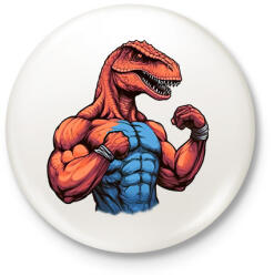 printfashion Kigyúrt raptor - Kitűző, hűtőmágnes - Fehér (14021004)