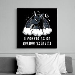 printfashion A fekete az én boldog színem! - Vászonkép - Fekete (16822842)