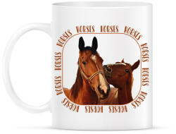 printfashion Horses - Bögre - Fehér (7491940)