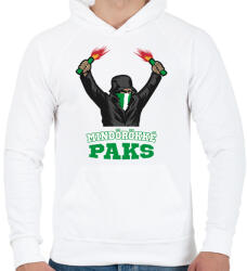 printfashion Egyedi szurkolói minta #5 - Férfi kapucnis pulóver - Fehér (16594402)