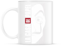 printfashion La casa de papel - sötét alaphoz - Bögre - Fehér (4648549)