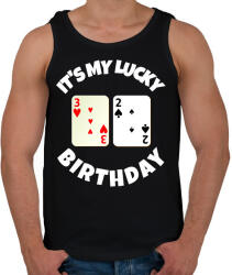 printfashion 32 POKER SZÜLINAP - Férfi atléta - Fekete (9785699)