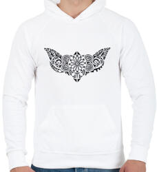 printfashion Maori rája - Férfi kapucnis pulóver - Fehér (6111988)