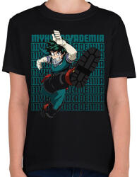 printfashion My Hero Academia Izuku Midoriya - Gyerek póló - Fekete (16388044)