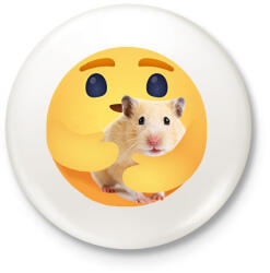 printfashion Hörcsög - Kitűző, hűtőmágnes - Fehér (13049574)