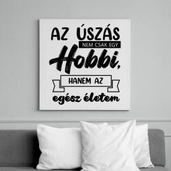 printfashion Az úszás nem csak egy hobbi - Vászonkép - Fehér (7158018)