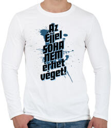 printfashion Az éjjel soha nem érhet véget! - Férfi hosszú ujjú póló - Fehér (16607835)