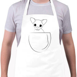 printfashion Chihuahua in the pocket - Kötény - Fehér (7105879)