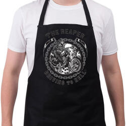 printfashion A kaszás a pokolba vezet. - Kötény - Fekete (4917481)