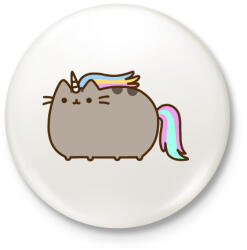 printfashion Unikornis macsek - Kitűző, hűtőmágnes - Fehér (3078012)