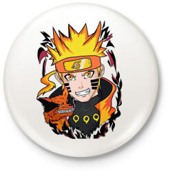 printfashion Naruto Uzumaki - Kitűző, hűtőmágnes - Fehér (5418792)
