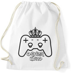 printfashion Gamer king - Sportzsák, Tornazsák - Fehér (5324709)