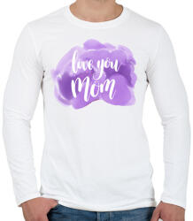 printfashion Szeretlek Anya - Férfi hosszú ujjú póló - Fehér (403256)