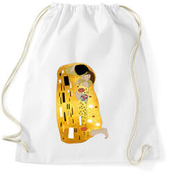 printfashion Gustav Klimt - A csók - Sportzsák, Tornazsák - Fehér (6730147)