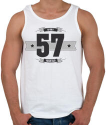 printfashion b-day-57-dark-lightgrey - Férfi atléta - Fehér (513370)