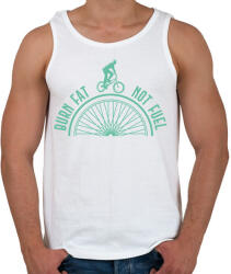 printfashion Burn fat not fuel - Férfi atléta - Fehér (7429739)