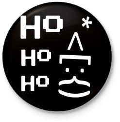 printfashion Ho ho ho Mikulás - Kitűző, hűtőmágnes - Fekete (14912048)