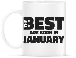 printfashion The Best are born in january - Bögre - Fehér (5423599)