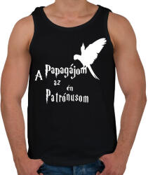 printfashion A Papagájom az én Patrónusom - Férfi atléta - Fekete (16501205)