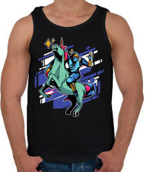 printfashion Ninja unikornis - Férfi atléta - Fekete (1494759)