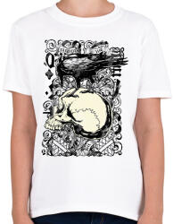 printfashion Koponya - Gyerek póló - Fehér (1655701)