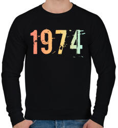 printfashion 1974 - Férfi pulóver - Fekete (11822784)