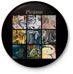 printfashion Picasso - részletek - Kitűző, hűtőmágnes - Fekete (11899359)