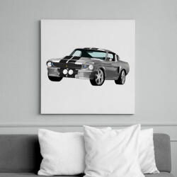 printfashion Ford Mustang - Vászonkép - Fehér (6637421)