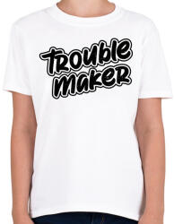 printfashion TroubleMakerBlackTextured - Gyerek póló - Fehér (5270604)