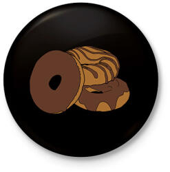 printfashion Fánk - Kitűző, hűtőmágnes - Fekete (13070695)