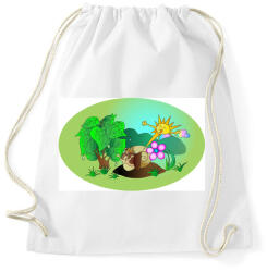 printfashion Csigamese - Sportzsák, Tornazsák - Fehér (439871)