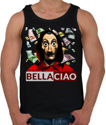 printfashion Bella Ciao - Férfi atléta - Fekete (14782990)