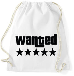 printfashion WANTED ★★★★★ (GTA) - Sportzsák, Tornazsák - Fehér (5796552)