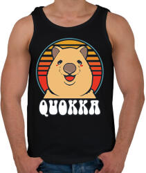 printfashion Boldog Quokka - Férfi atléta - Fekete (13931159)