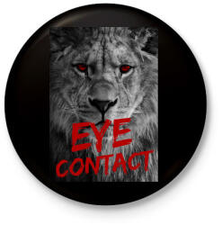 printfashion Szemkontaktus - Kitűző, hűtőmágnes - Fekete (3104342)