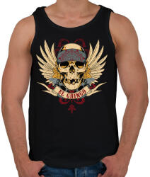 printfashion Gringo koponya - Férfi atléta - Fekete (32654)