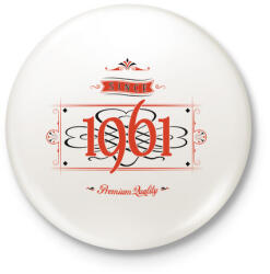 printfashion since-1961-red-black - Kitűző, hűtőmágnes - Fehér (3076507)