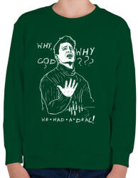 printfashion Joey - Gyerek pulóver - Sötétzöld (393434)