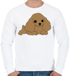 printfashion Cocker spániel - Férfi pulóver - Fehér (13884768)