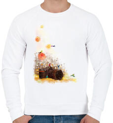 printfashion Painted Digital Camera - Férfi pulóver - Fehér (1256328)