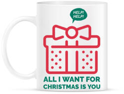 printfashion All I want for Christmas is you - Bögre - Fehér (9544943)
