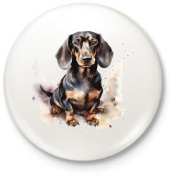 printfashion Tacskó - Kitűző, hűtőmágnes - Fehér (16773773)