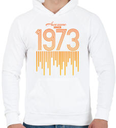 printfashion 1973 - Férfi kapucnis pulóver - Fehér (12150495)