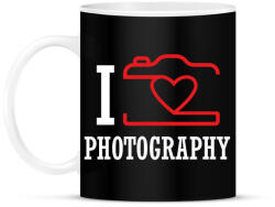 printfashion I love photography (white) - Bögre - Fekete (7259499)