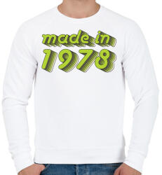 printfashion made-in-1978-green-grey - Férfi pulóver - Fehér (485377)