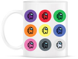 printfashion Among us - Színes crewmates - Bögre - Fehér (4064934)