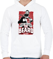 printfashion Ne félj, itt a szakállam! - Férfi kapucnis pulóver - Fehér (215610)
